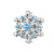 Star Shaped Snowflake Dangle Charm | CZ