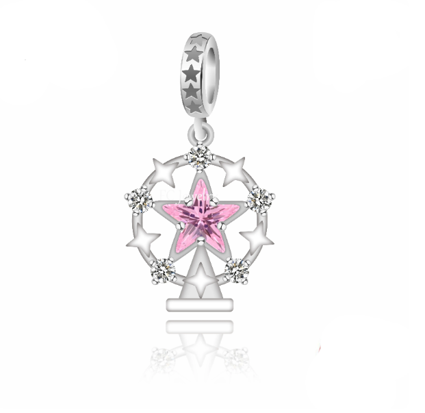 Let Stars Guide You Dangle Charm | CZ