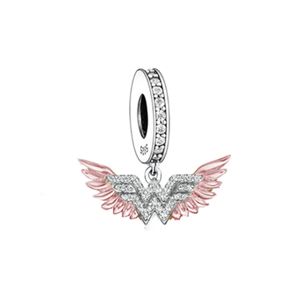 Wonder Woman With Angel Wings Dangle Charm | RGP CZ