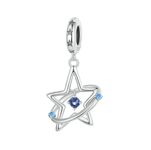 Star &amp; Galaxy Dangle Charm | CZ