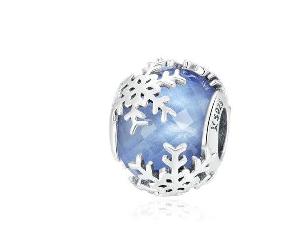 Beautiful Snowflake Glass Charm