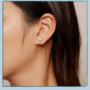 Shimmering Heart Sterling Earrings