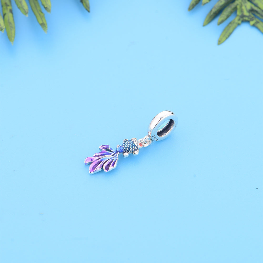 Pearlescent Fish Dangle Charm | CZ EN