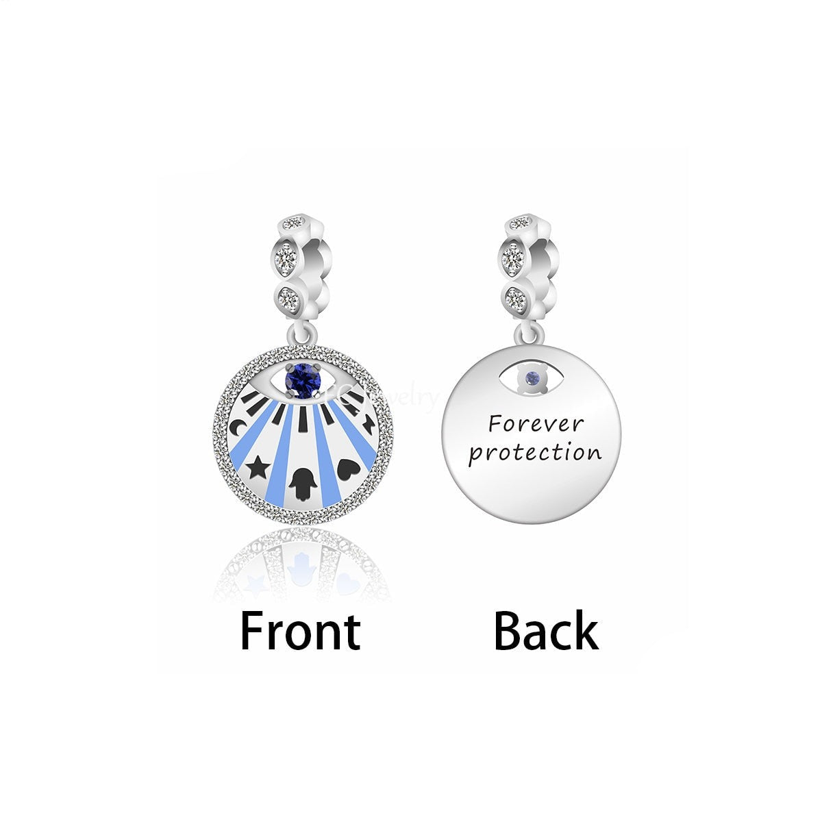 &quot;Forever Protection&quot; Dangle Charm | CZ EN