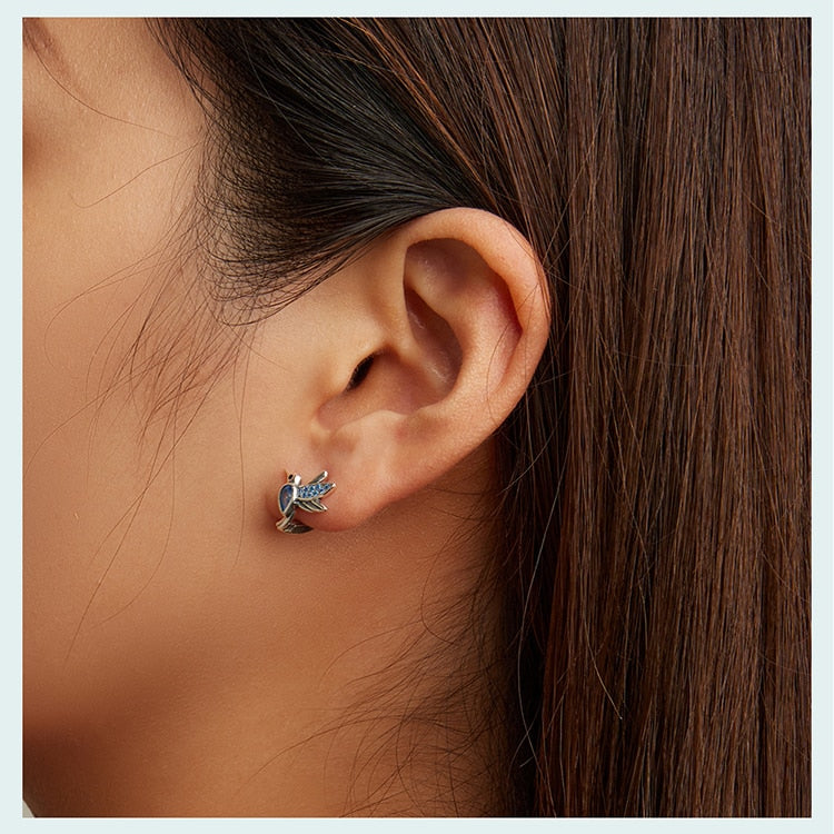 Hummingbird Earrings | CZ