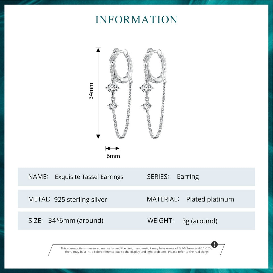2 Stone Dangle Earrings | CZ