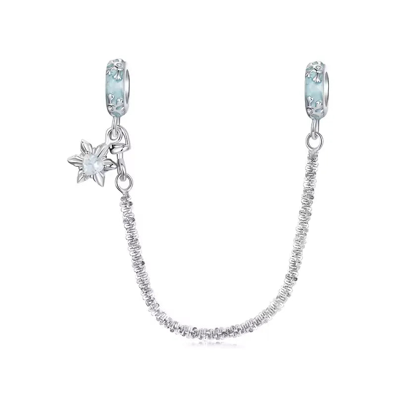 Snowflake Sparkle Safety Chain | CZ EN