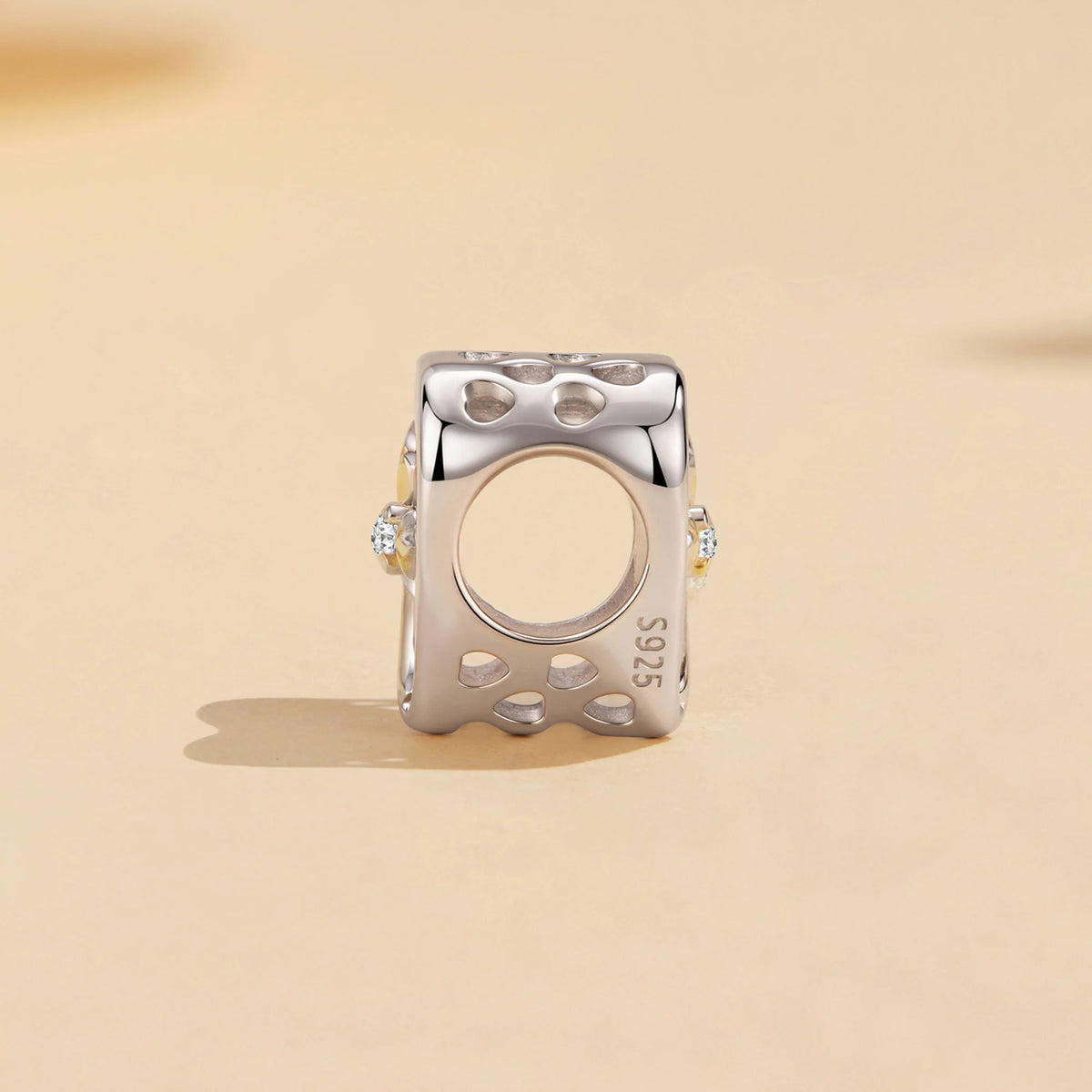 Sparkling Heart & Cross Charm | GP CZ