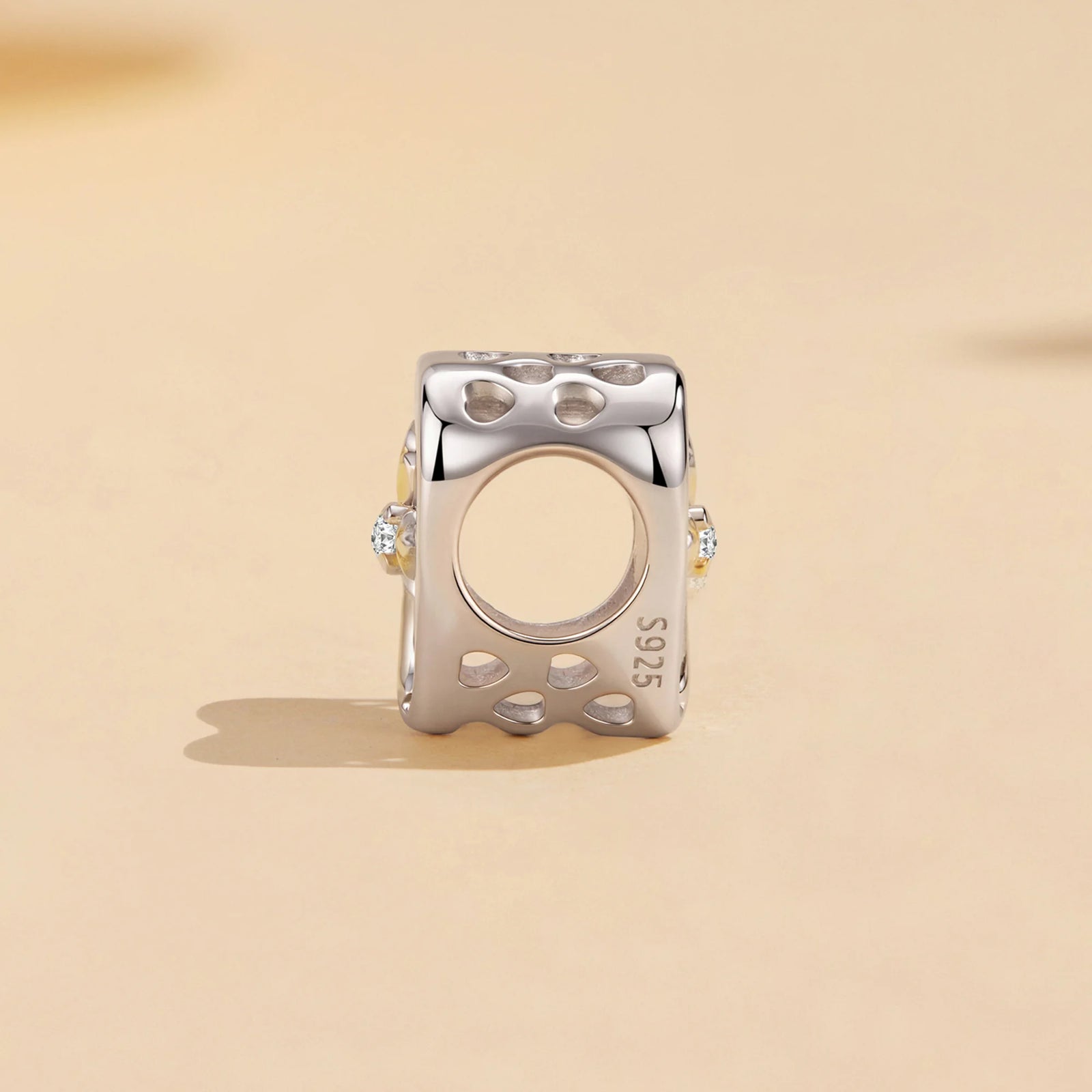 Sparkling Heart & Cross Charm | GP CZ