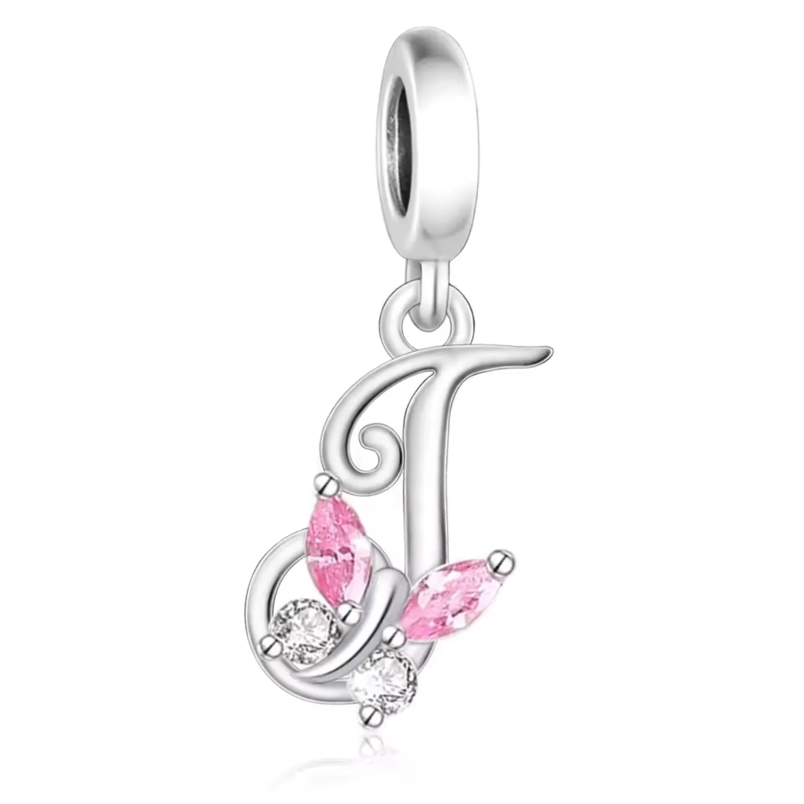 Pink Butterfly Alphabet A - Z Charms | CZ