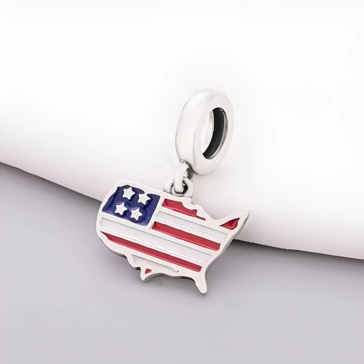 United States with American flag design on a white background