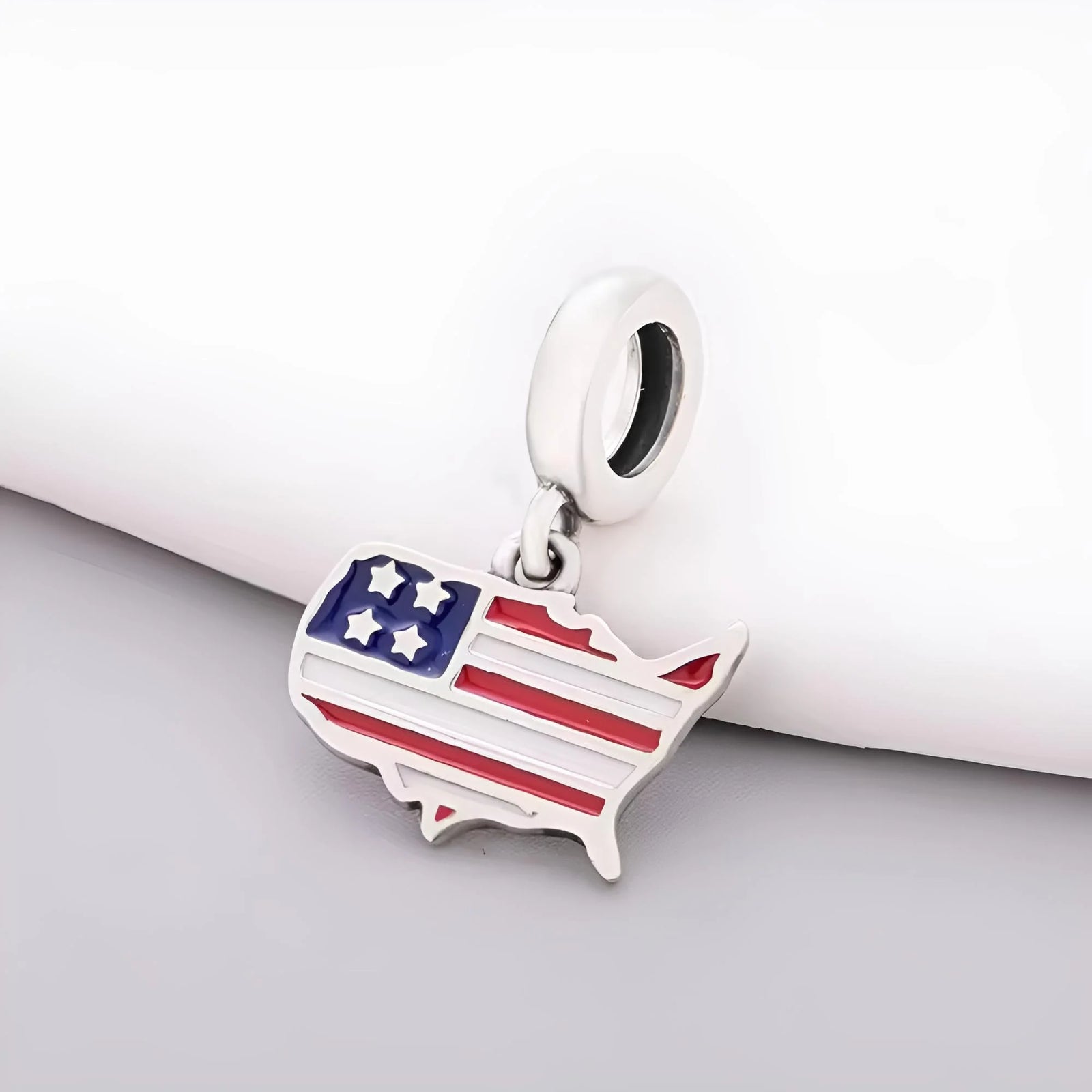 United States with American flag design on a white background