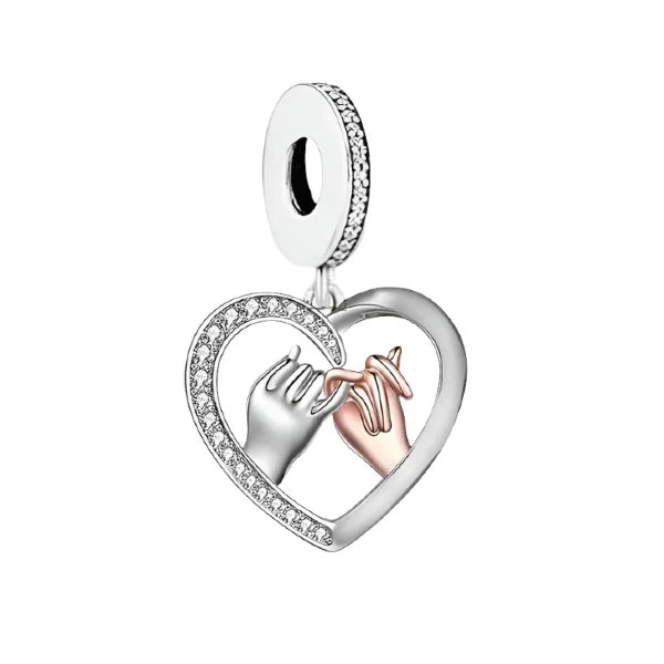 Pinky Swear Heart Dangle Charm | RGP CZ