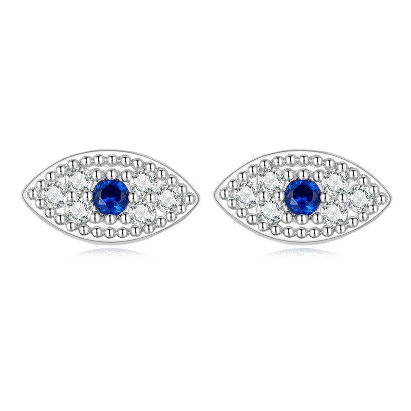 Petite Evil Eye Stud Earrings | CZ