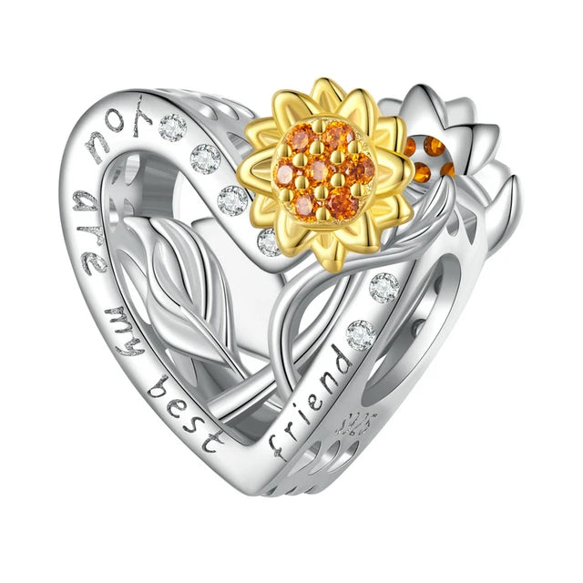 Celebrate your special bond with this enchanting "You Are My Best Friend" Heart Charm. This exquisite charm features a radiant gold-plated finish, adding a touch of elegance and warmth. Adorned with sparkling cubic zirconia, it shines beautifully and makes a perfect gift for your closest friend.