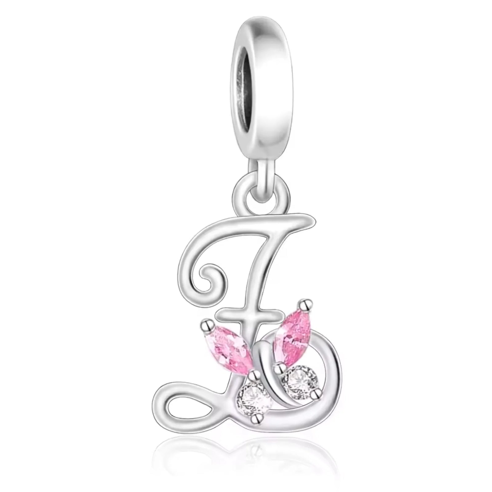 Pink Butterfly Alphabet A - Z Charms | CZ