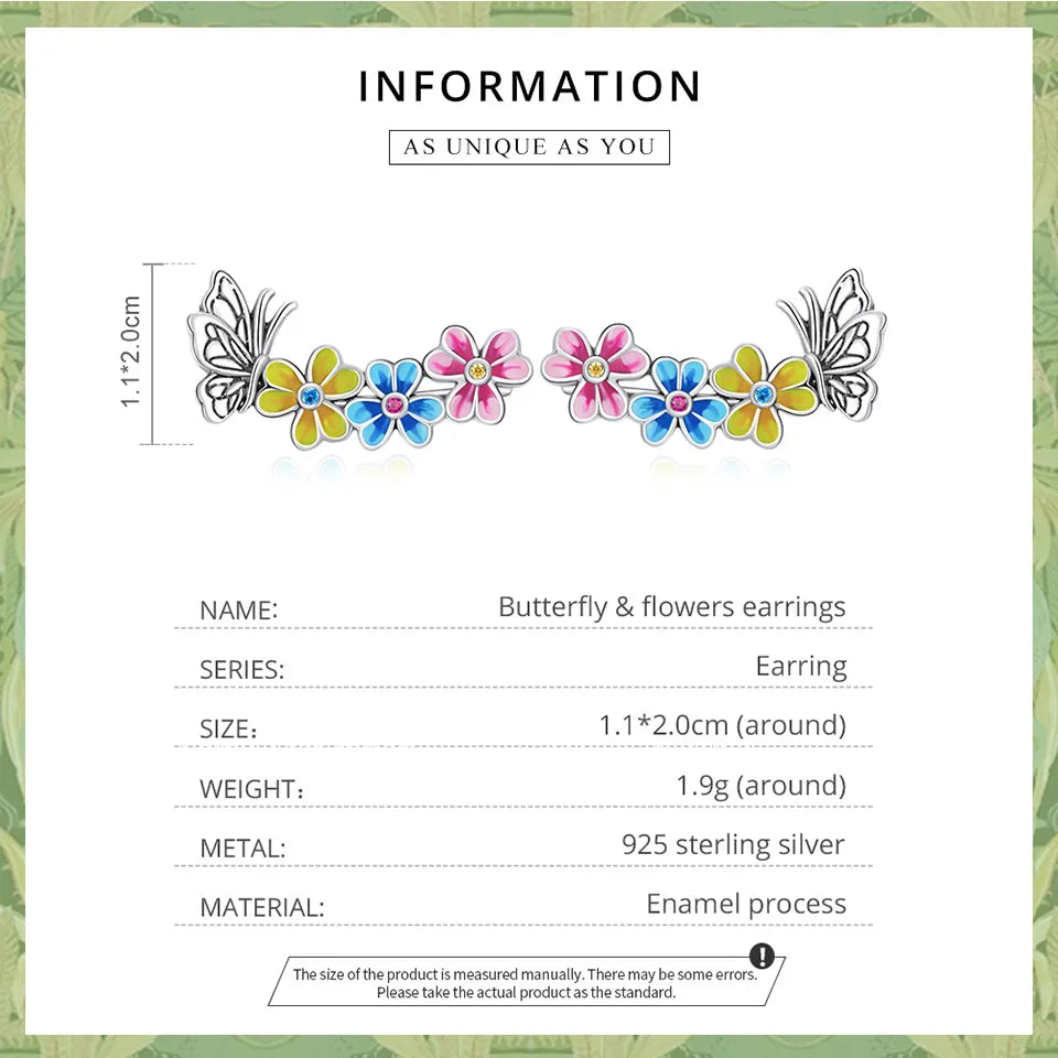 Floral Butterfly Earrings | CZ EN