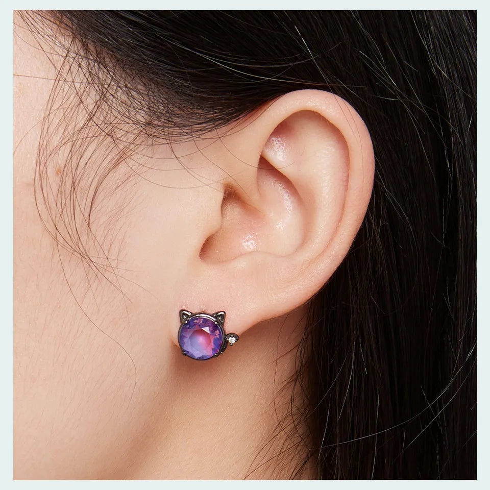 Kitty Cat Earrings | CZ EN