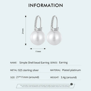 Pearl Drop Earrings | CZ