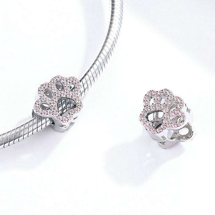 Dazzling Pawprint Charm | CZ