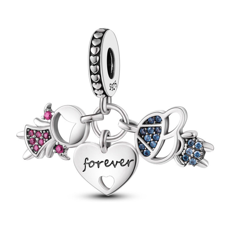 &quot;Us&quot; Forever Dangle Charm | CZ