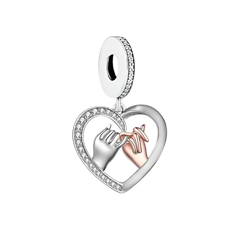 Pinky Swear Heart Dangle Charm | RGP CZ