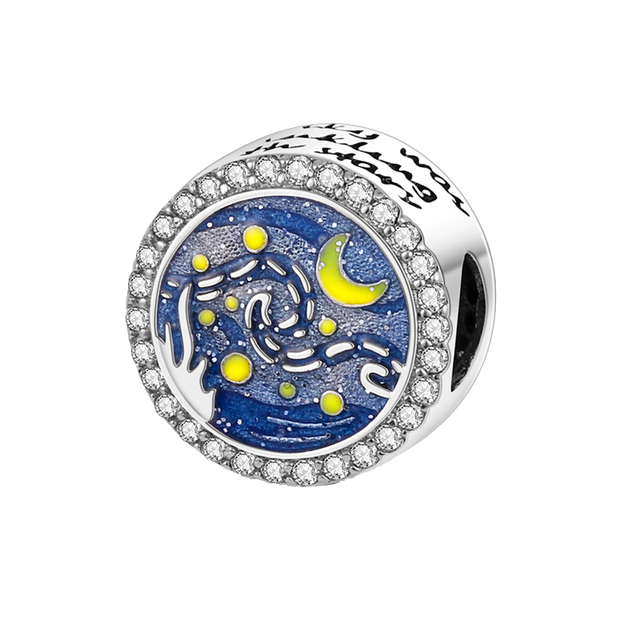 "Starry Night" Van Gogh Charm CZ EN