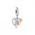 Sterling Silver Birthday Number 30 Dangle Charm with Cubic Zirconia for Charm Bracelets