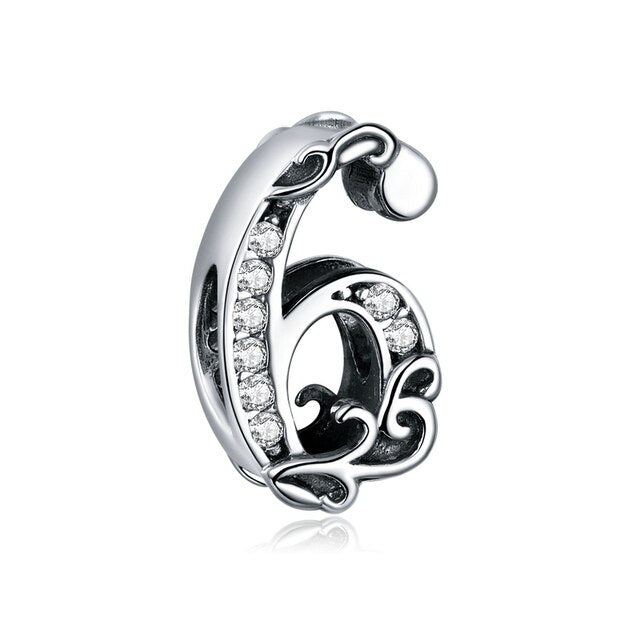 Number 10 charm hot sale sterling silver