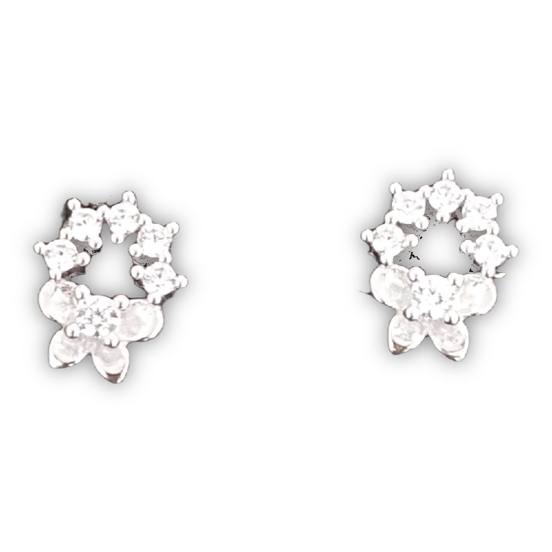 Circle Butterfly Earrings | CZ