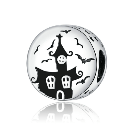 Haunted House Round Charm | EN