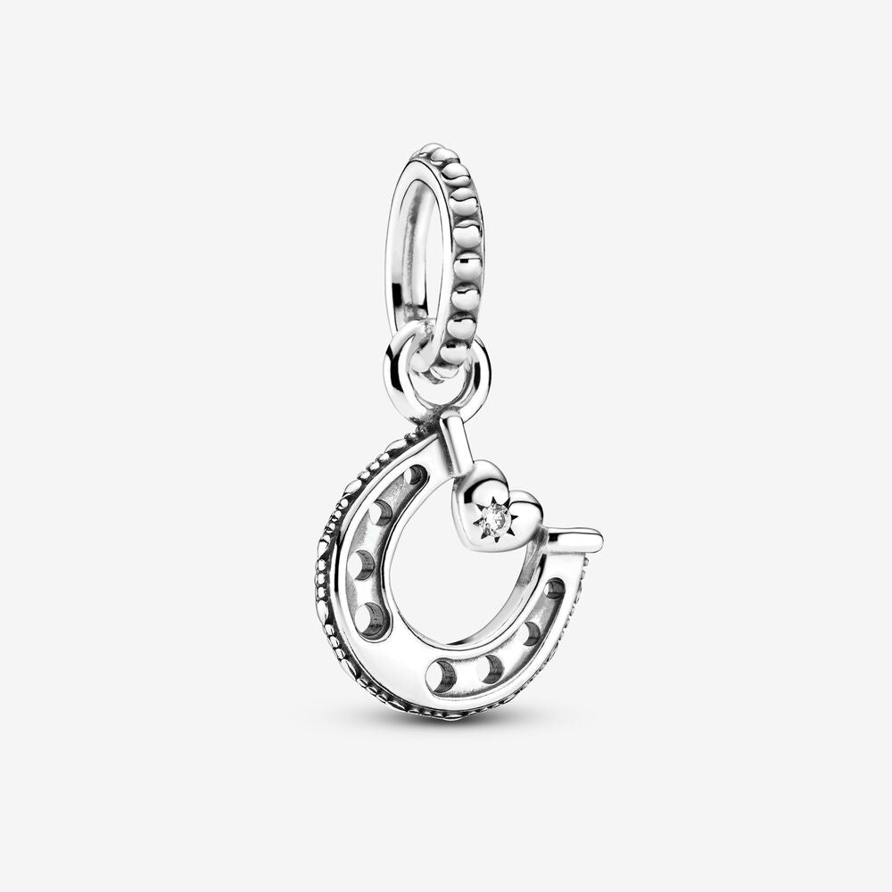 Horse Shoe Dangle Charm | CZ