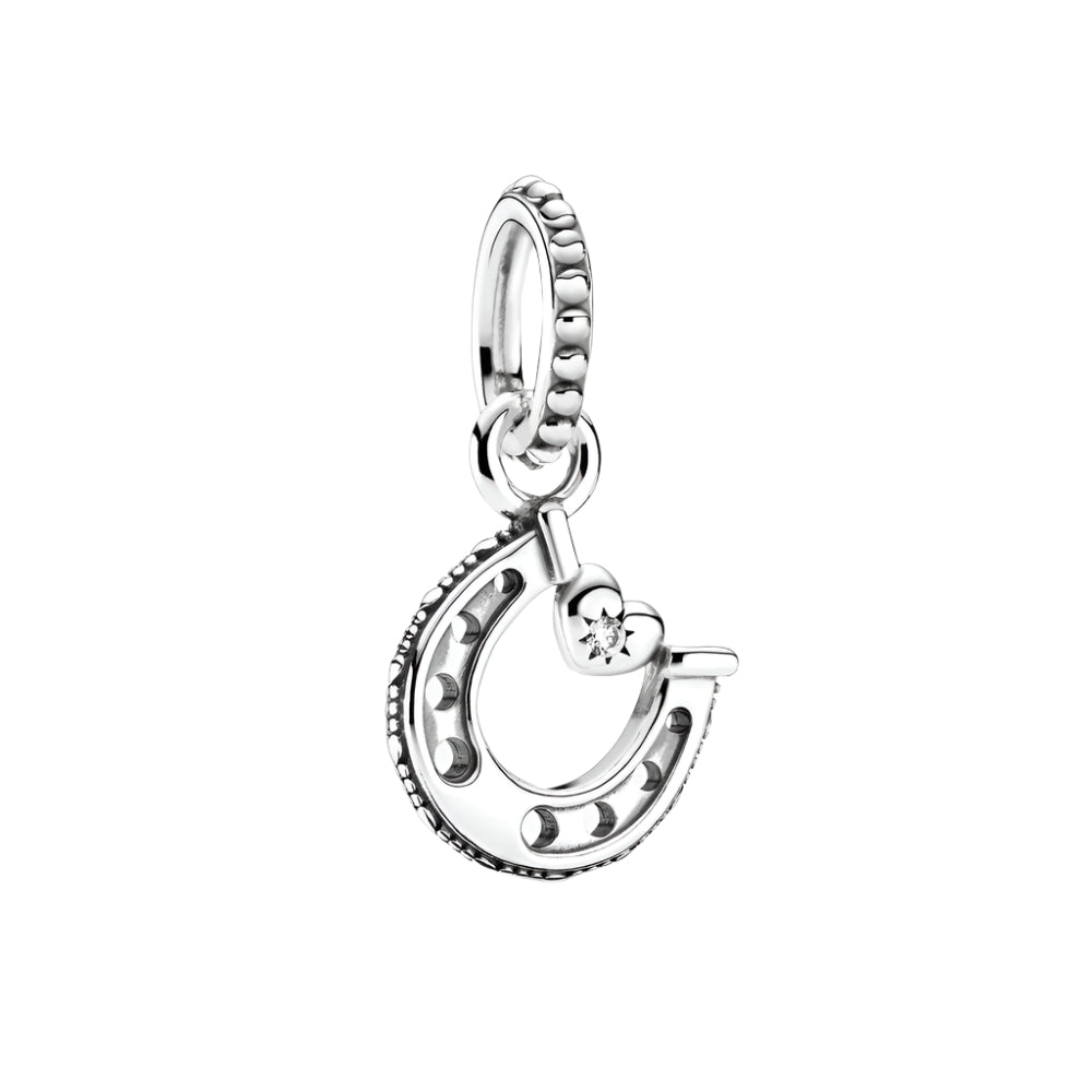 Horse Shoe Dangle Charm | CZ