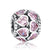 Pink Hearts Round Charm | CZ