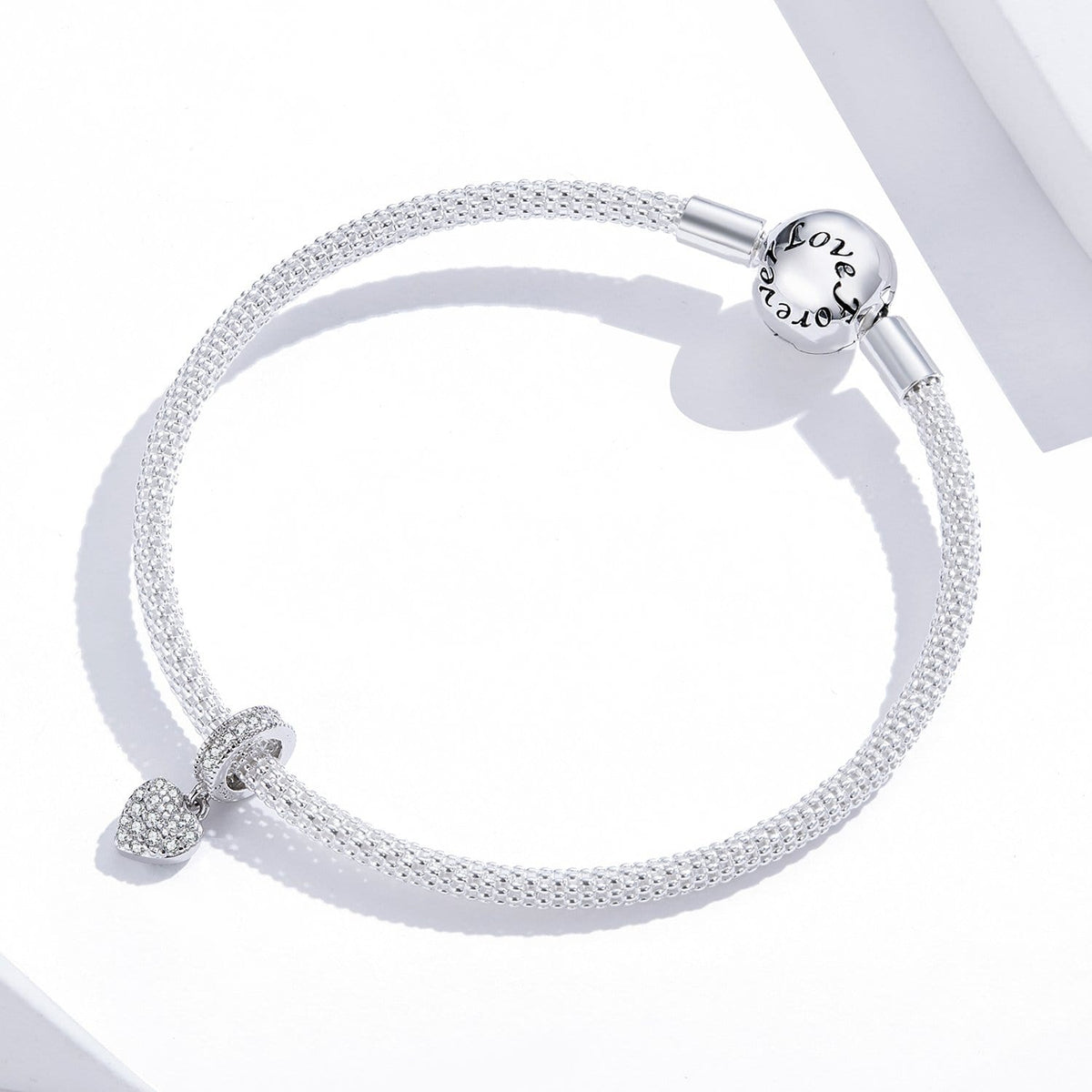 Petite Dazzling Heart Dangle Charm | CZ