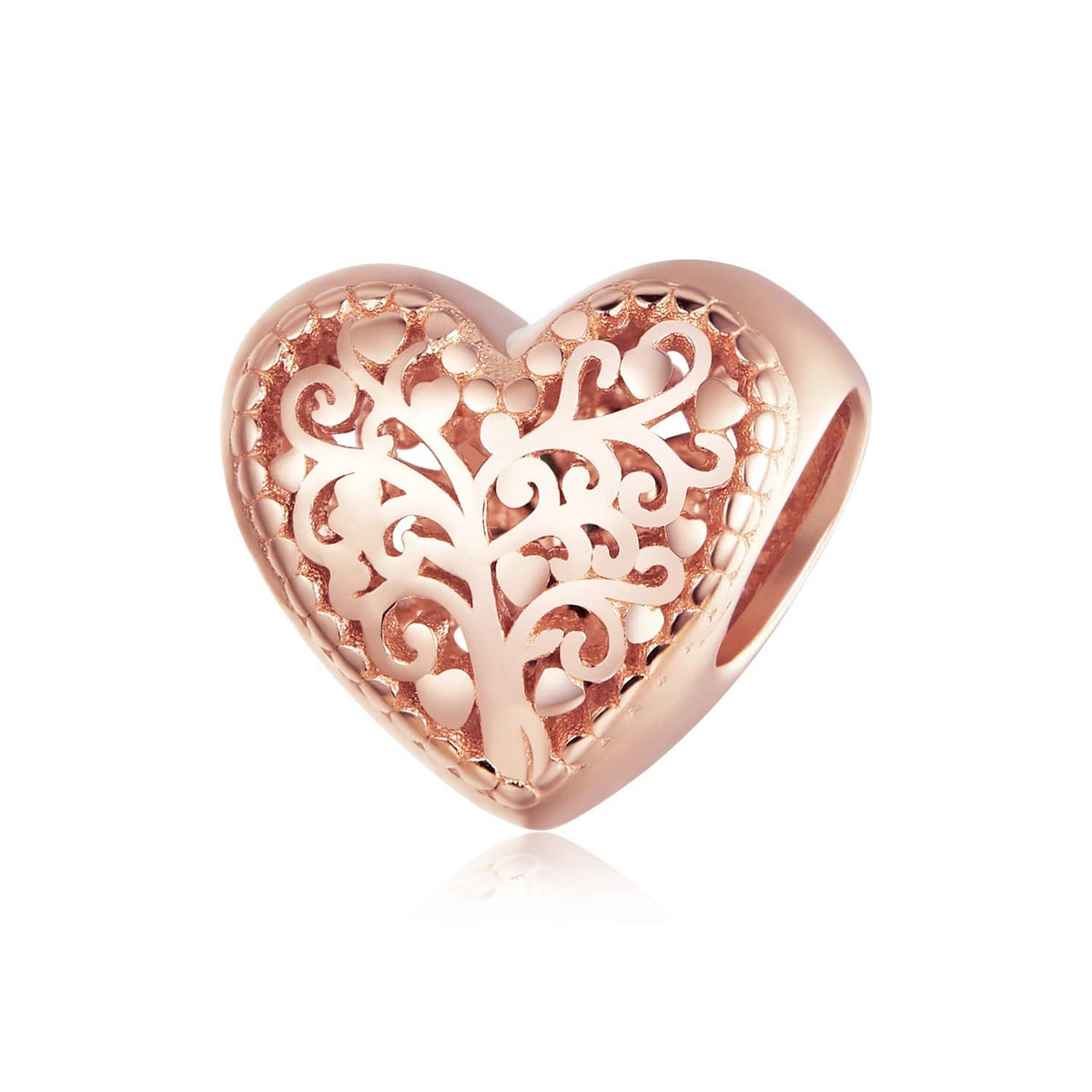 Tree of Life Patterned Heart Charm | RGP