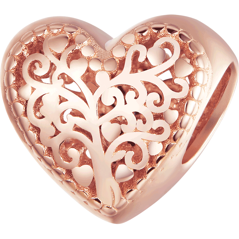 Tree of Life Patterned Heart Charm | RGP