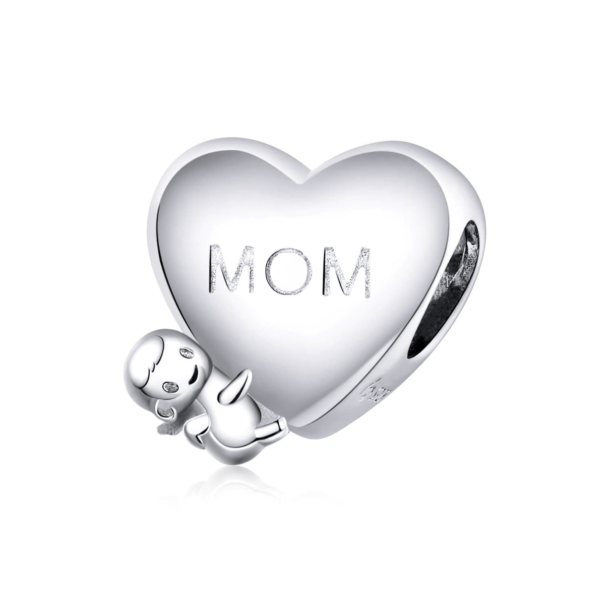 &quot;I Love You Mom&quot; Heart Charm