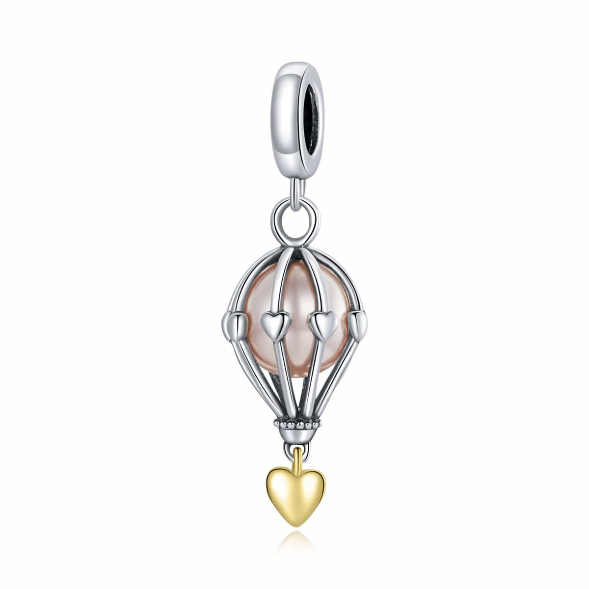 Hot Air Balloon &amp; Heart Dangle Charm | GP