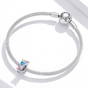 Colourful Heart Spacer | CZ