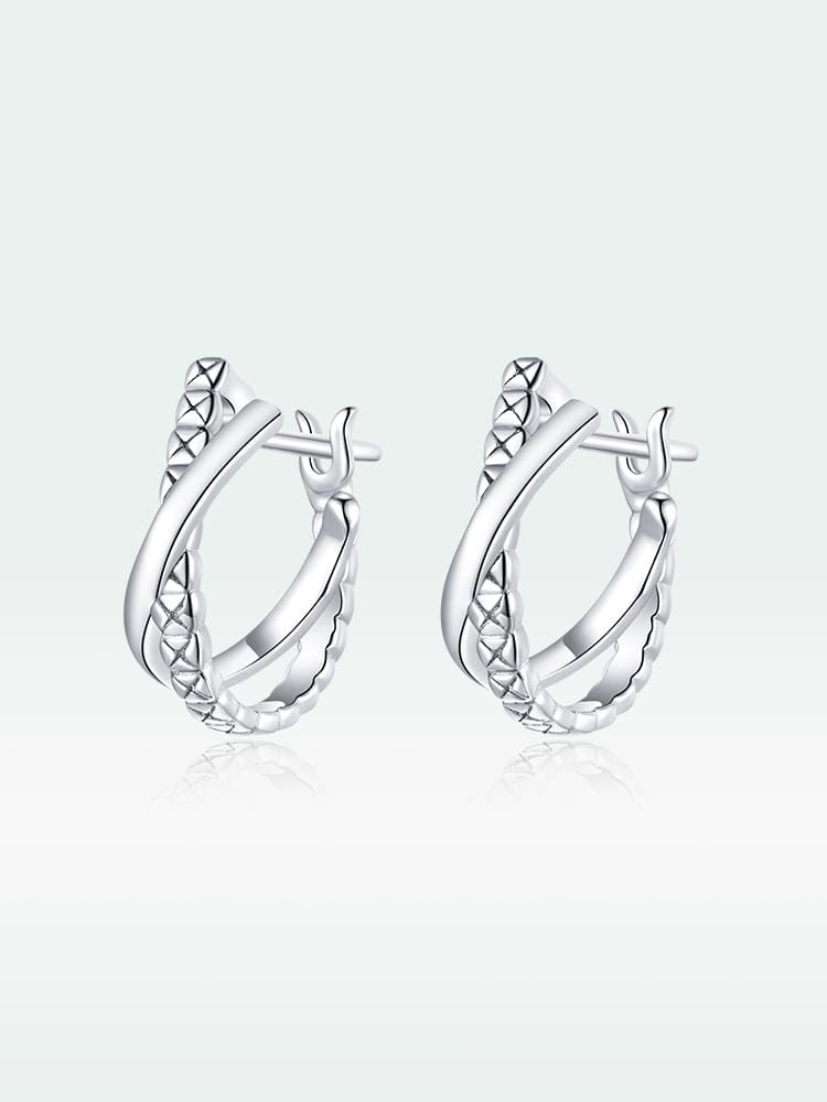 Detailed Double Hoop Earrings