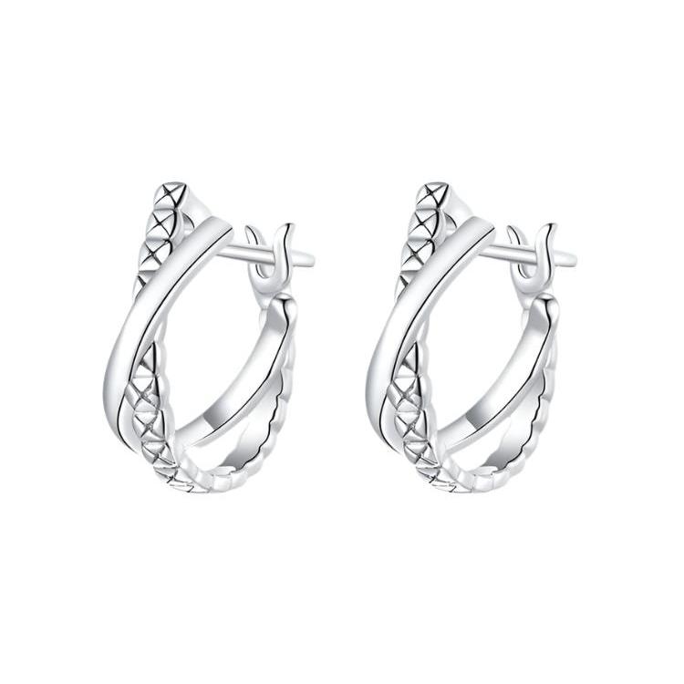 Detailed Double Hoop Earrings