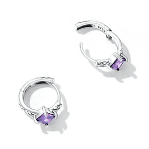 Purple Snake Earrings
