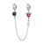 Good & Evil Hearts Safety Chain | CZ