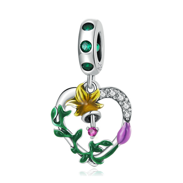 Underwater Floral Dangle Charm | CZ EN