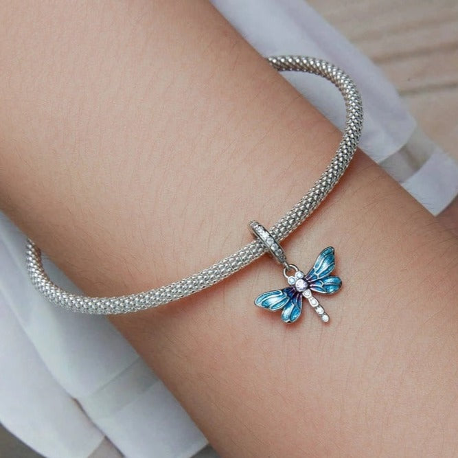 Dragonfly Dangle Charm | CZ EN