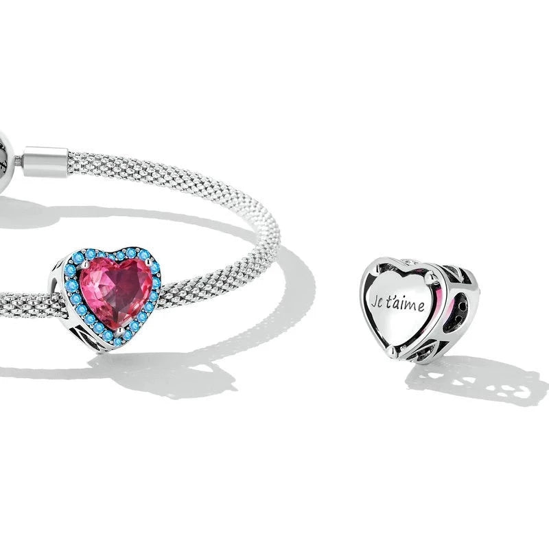 Contrasting Heart Charm | CZ