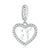 Alphabet A - Z Heart Dangle Charm | CZ