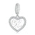 Alphabet A - Z Heart Dangle Charm | CZ