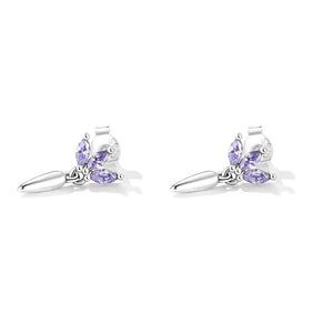 Leaf Purple Earrings